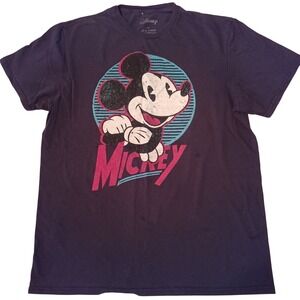 Disney Mickey Mouse T-Shirt Mens Large Distressed Retro Graphic